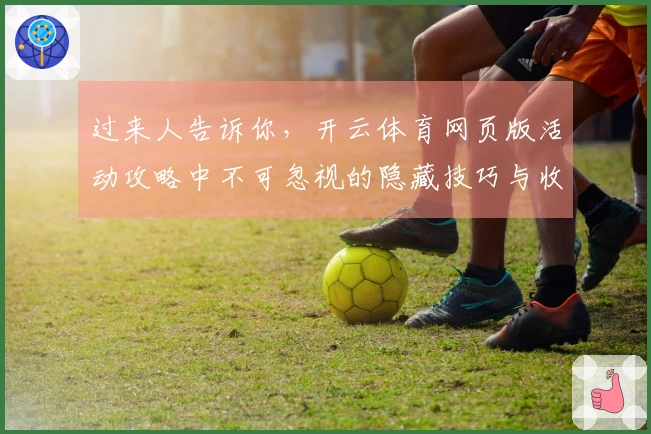 过来人告诉你，开云体育网页版活动攻略中不可忽视的隐藏技巧与收益解锁方法